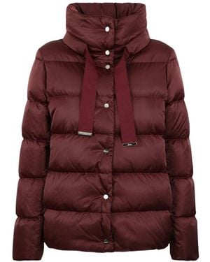 Herno Jassen ,Rood ,Nylon A-Shape Down Jacket - Paars