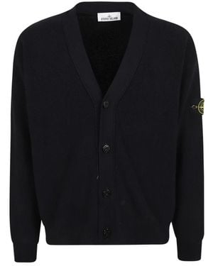 Stone Island Buttoned Cardigan - Zwart