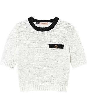 Twinset Round-Neck Knitwear - Bianco