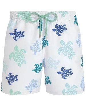 Vilebrequin Badmode ,Wit ,Polyester Moorea Zwemshort - Blauw