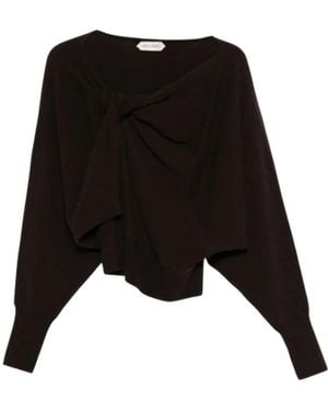 Alberta Ferretti Round-Neck Knitwear - Black