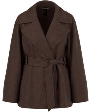 Marc Cain Belted Coats - Brown