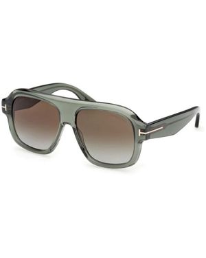Tom Ford Accessoires ,Groen ,Ft 1324 Zonnebril - Grijs