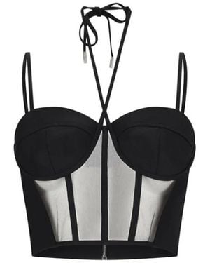 David Koma Sleeveless Tops - Black