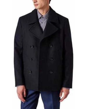 Paul Smith Jassen ,Blauw ,Wol Wollen Peacoat Met Kasjmier - Zwart