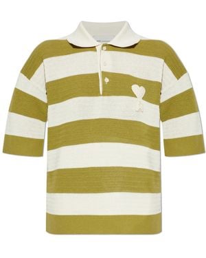 Ami Paris Polo Shirts - Yellow