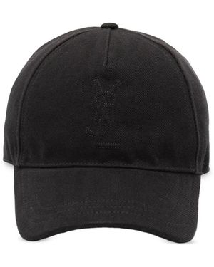 Saint Laurent Casquette Logo Relief - Zwart