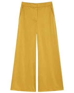 Max Mara Broeken ,Geel ,Polyester Petali Broeken