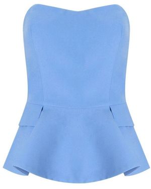 Essentiel Antwerp Bustier Faith Top Mit Falschen Taschen - Blau