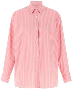 Marni Gestreiftes Popeline-Hemd - Pink