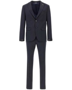 Manuel Ritz Single Breasted Suits - Blue