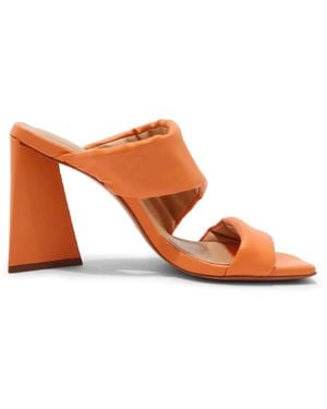 Carrano Heeled Mules - Brown