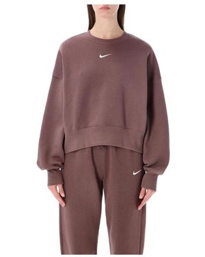 Nike Phoenix Fleece Oversized Crewneck Sweatshirt - Braun