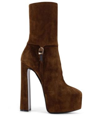 Saint Laurent Heeled Boots - Marrón