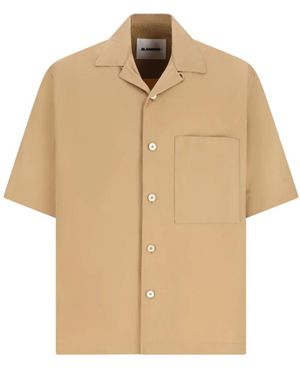 Jil Sander Short Sleeve Shirts - Natural