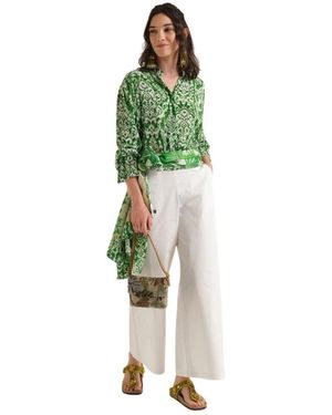 Maliparmi Stretch Katoenen Broek - Groen