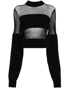 Jean Paul Gaultier Gerippter Lambswollpullover - Schwarz