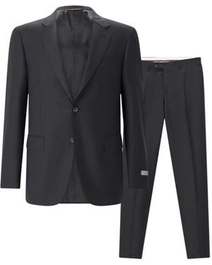 Canali Kostuums ,Zwart ,Single Breasted Suits - Blauw