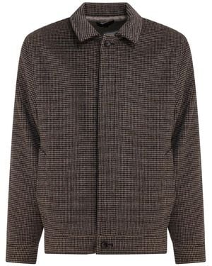 Vince Bruine Houndstooth Overshirt Jas Aw25