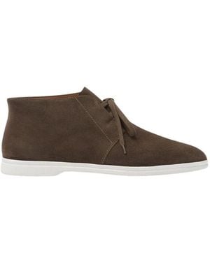 SCAROSSO Davide Dunkles Taupe Wildleder - Braun