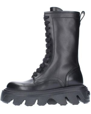 Casadei Lace-Up Boots - Black