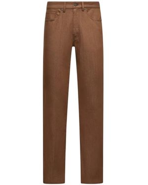 Moncler Straight Trousers - Marrón