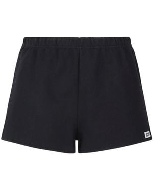 Gcds Korte Broeken ,Zwart ,Katoen Ti Amo Track Shorts
