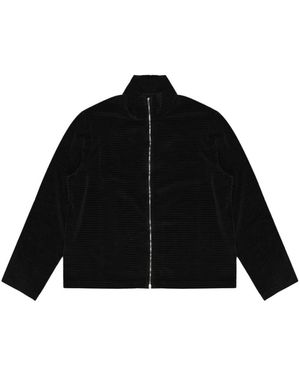 Our Legacy Shrunken Fullzip Polo - Schwarz