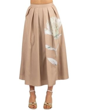 Nenette Midi Skirts - Neutro