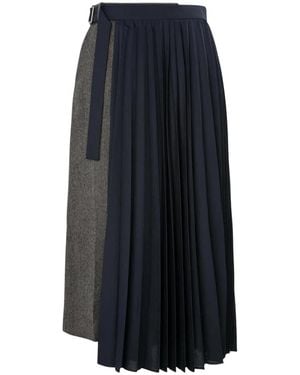 Sacai Midi Skirts - Blue