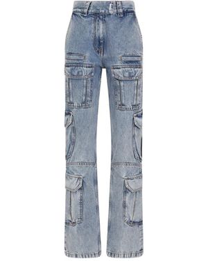 Givenchy Cargo Denim Cotton Jeans - Blue