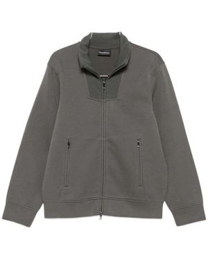 Emporio Armani Stijlvolle Sweaters Met Volledige Rits - Grijs