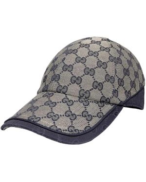 Gucci Gg Baseball-Cap Aus Baumwoll-Canvas - Grau