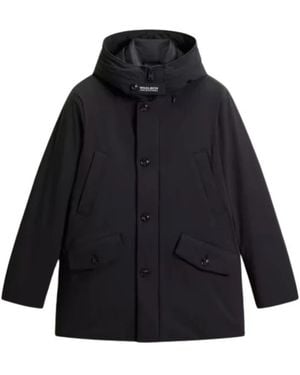 Woolrich Gefütterter Parka Mit Kapuze Aus Light Stretch - Blau