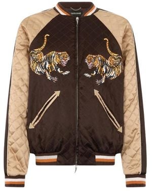 Roberto Cavalli Bomber Jackets - Marrone