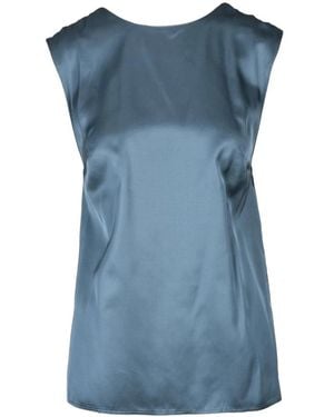 SKILLS & GENES Sleeveless Tops - Blue