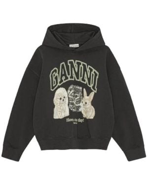 Ganni Hoodies - Black