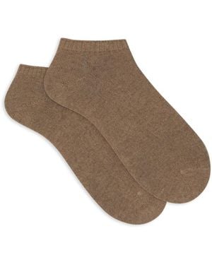 Gallo Einfarbige kaschmir knöchelsocken. - Natur