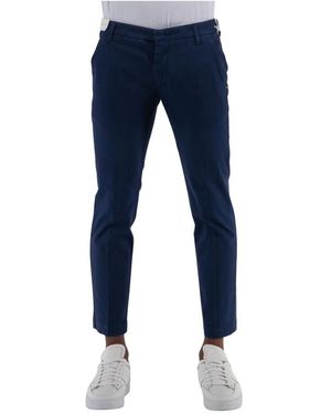 Entre Amis Slim-Fit Trousers - Blue