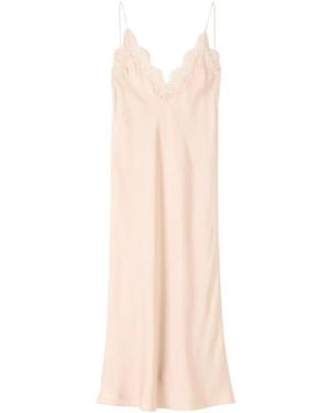 Rohe Kleedjes ,Roze ,Zijden Kanten Slipdress
