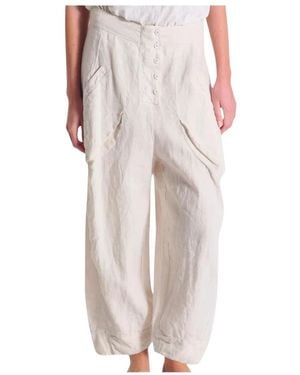 Transit Cropped Trousers - Natural