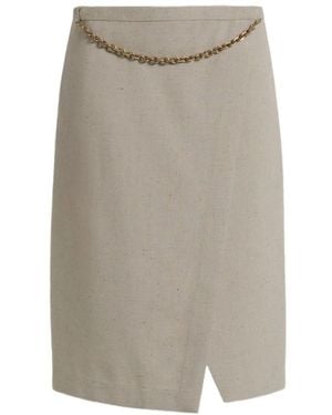 Alberta Ferretti Tweed Wickelrock - Grau