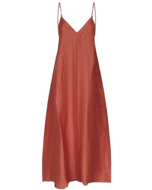 Ottod'Ame Himbeer Porthole Rücken Kleid - Rot