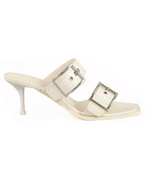 McQueen Heeled Mules - Metallic