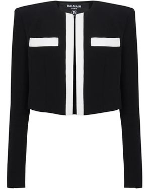 Balmain Cropped Spencer Jacket - Black