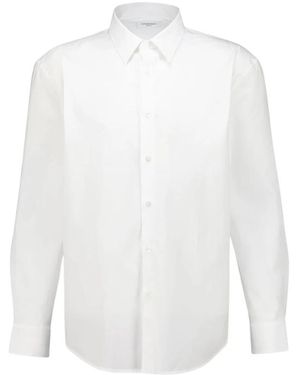 Saint Laurent Oversized Katoenen Poplin Shirt - Wit
