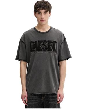 DIESEL Tops ,Grijs ,Katoen T-Rawboxt T-Shirt - Zwart
