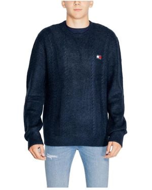 Tommy Hilfiger Blauer Einfarbiger Strickpullover Herbst/Winter