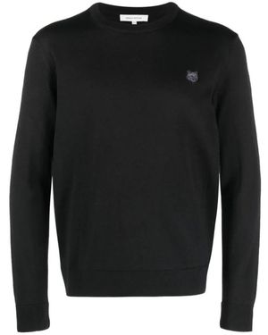 Maison Kitsuné Round-Neck Knitwear - Black