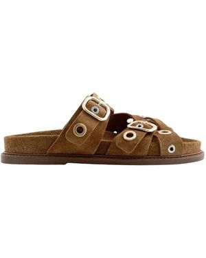 Maison Toufet Sliders - Marron
